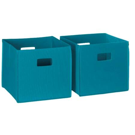 SOURCING SOLUTIONS RiverRidge Home 2 Pc Folding Storage Bin Set - Turquoise 02-060